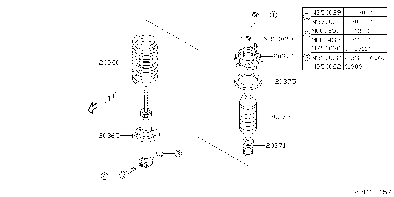 Diagram REAR SHOCK ABSORBER for your 2022 Subaru WRX GT w/EyeSight  