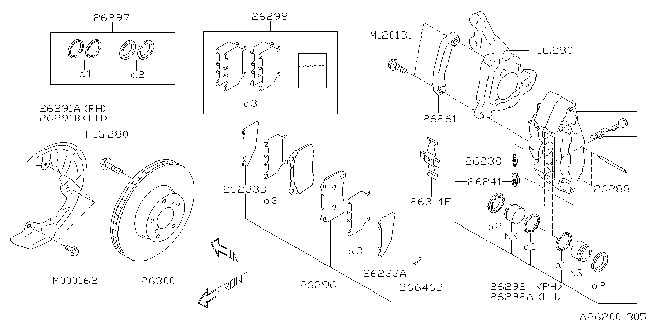 Diagram FRONT BRAKE for your Subaru