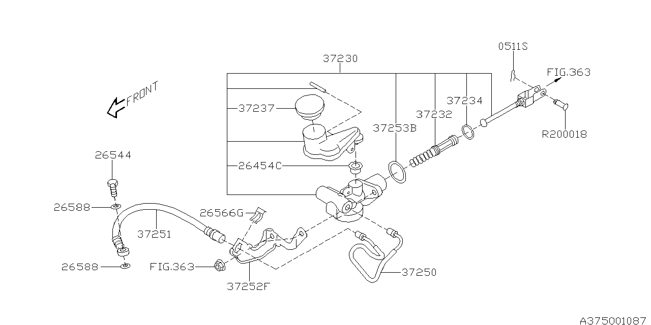 Diagram CLUTCH CONTROL SYSTEM for your 2013 Subaru BRZ 2.0L 6MT Base 