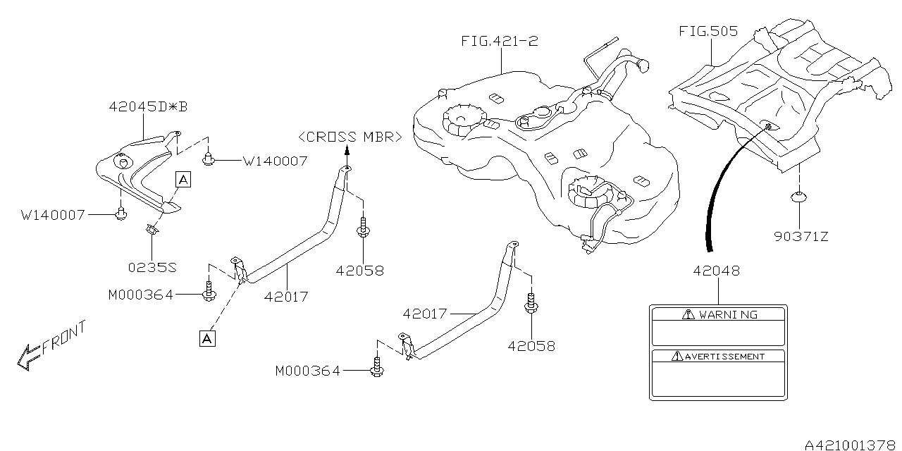 Diagram FUEL TANK for your 1995 Subaru Impreza  Base Sedan 