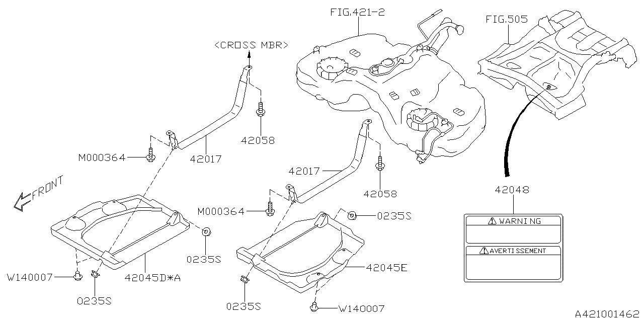 Diagram FUEL TANK for your 2012 Subaru WRX Sport SEDAN  