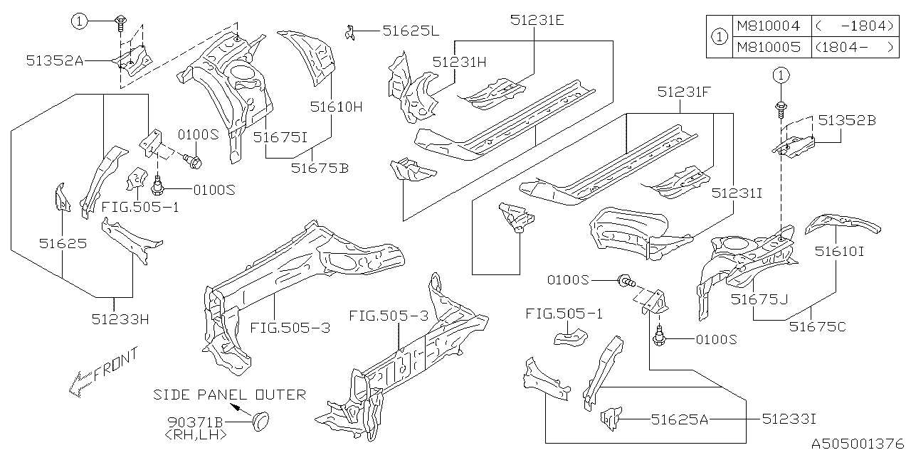 Diagram BODY PANEL for your 2014 Subaru Impreza  Premium Wagon 