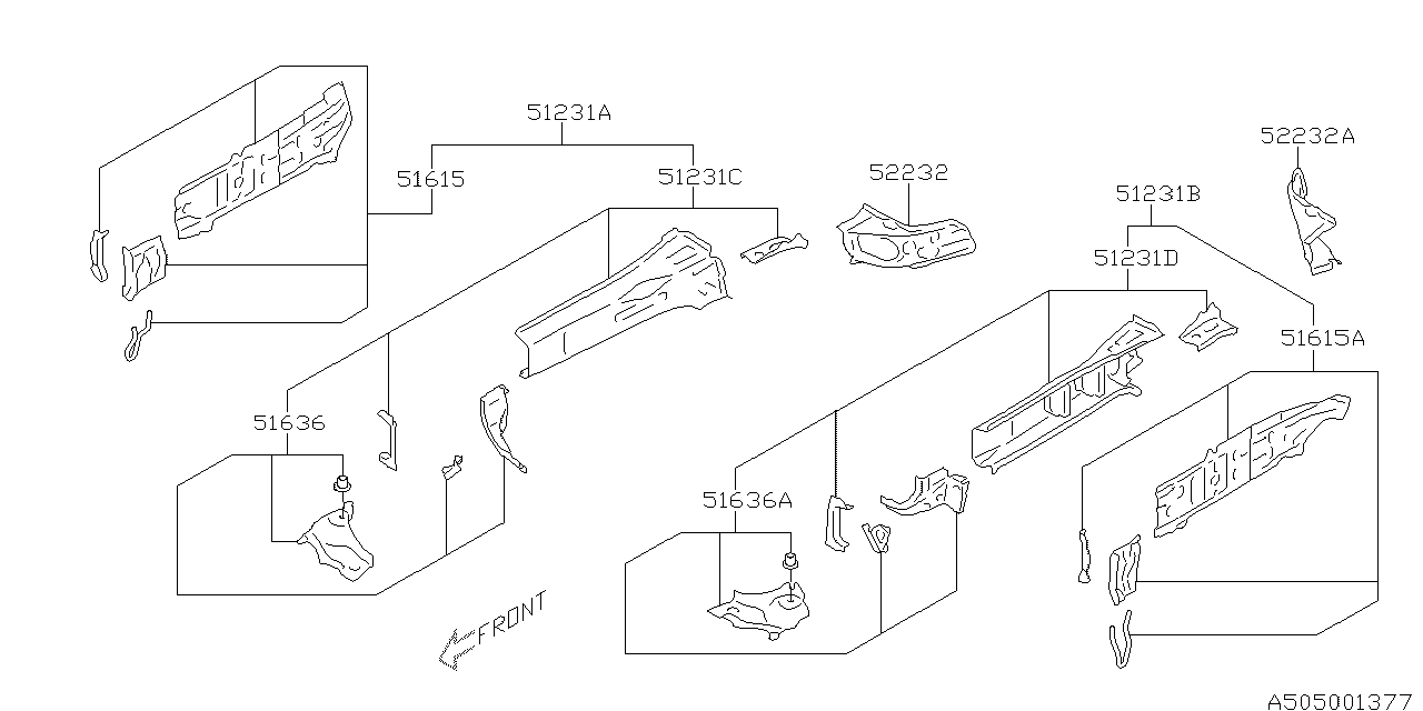 Diagram BODY PANEL for your 2014 Subaru Legacy   