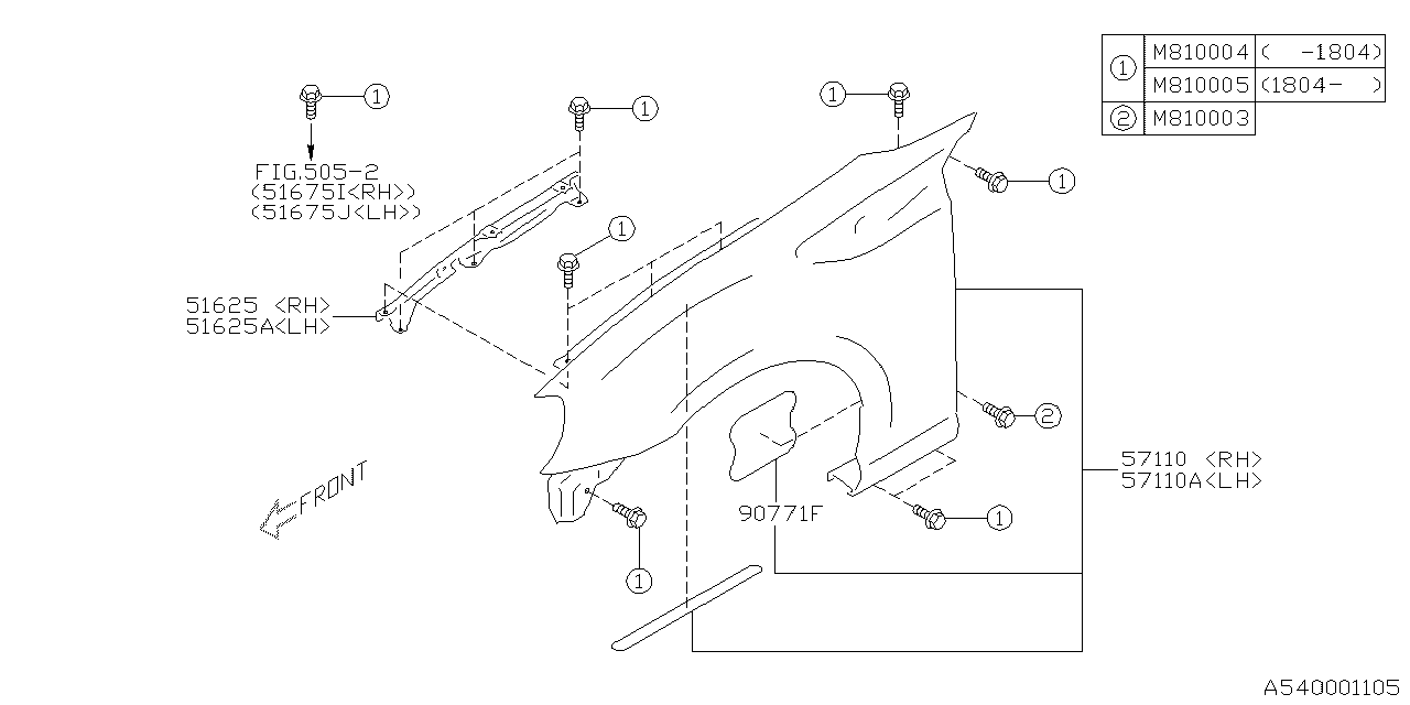 Diagram FENDER for your 2013 Subaru BRZ 2.0L 6AT Base 