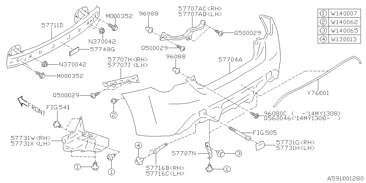 Diagram REAR BUMPER for your Subaru