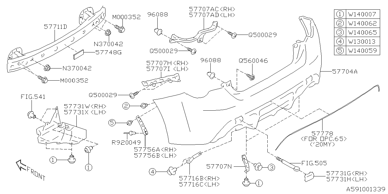 Diagram REAR BUMPER for your Subaru