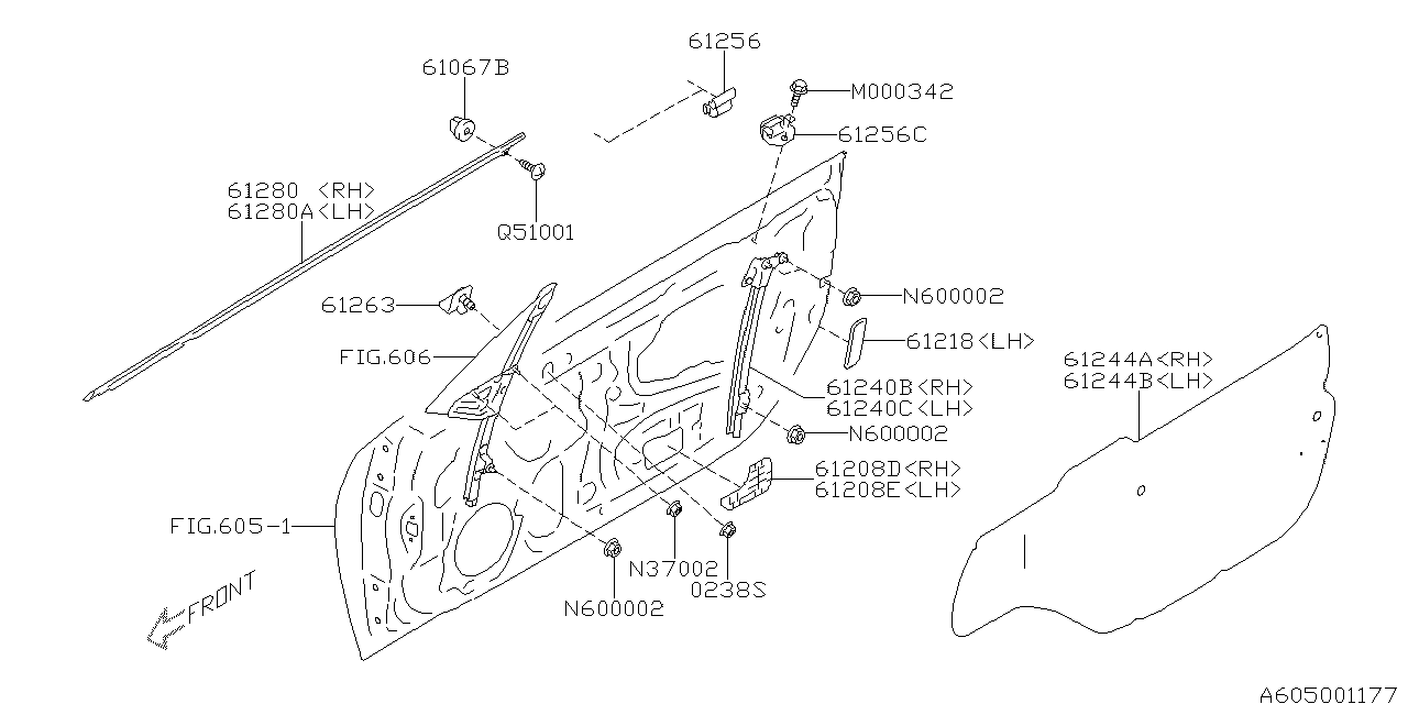 Diagram FRONT DOOR PANEL & REAR(SLIDE)DOOR PANEL for your 2017 Subaru BRZ  Limited 