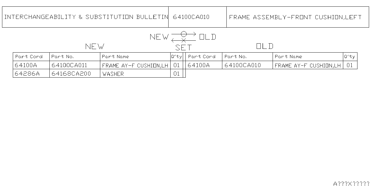 Diagram FRONT SEAT for your Subaru