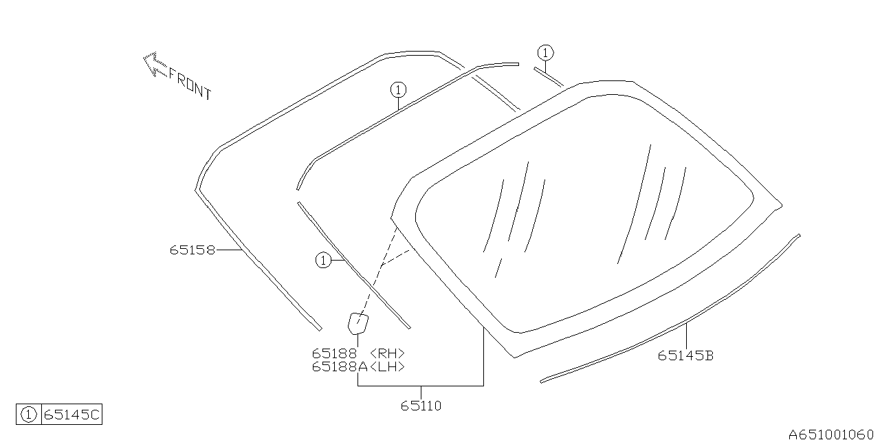 Diagram REAR WINDOW for your 2008 Subaru Forester   