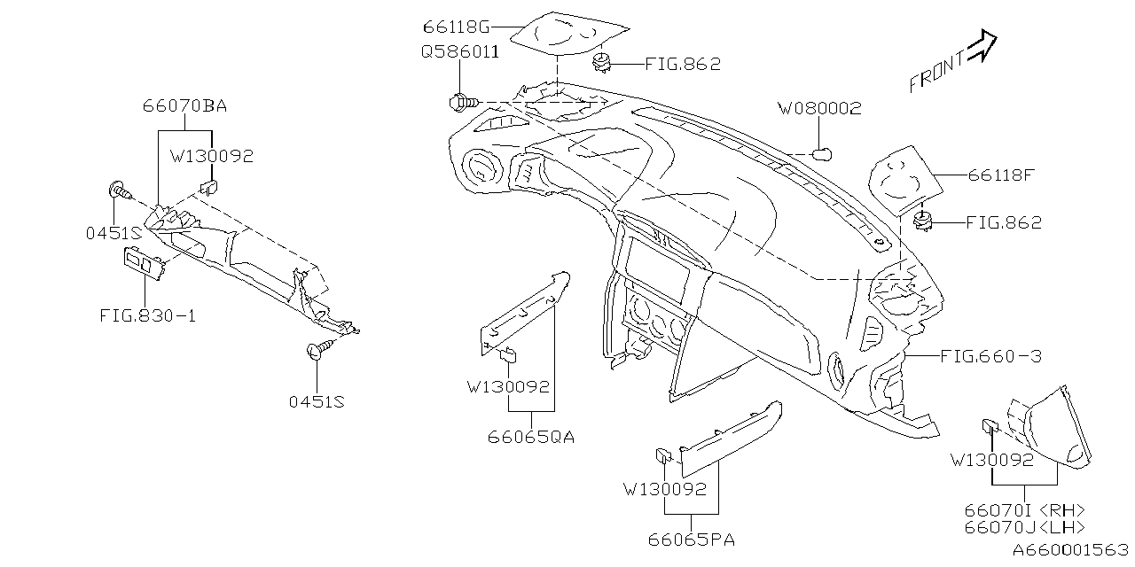 Diagram INSTRUMENT PANEL for your 2020 Subaru BRZ 2.0L 6MT Base 