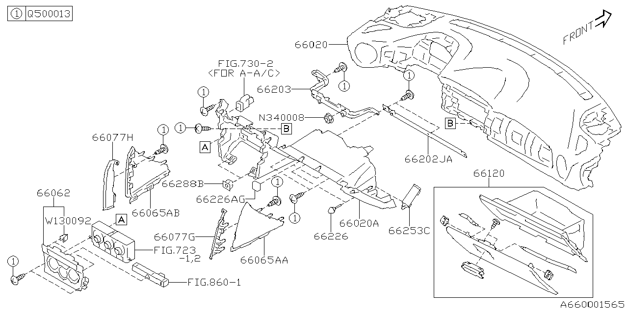 Diagram INSTRUMENT PANEL for your Subaru BRZ  