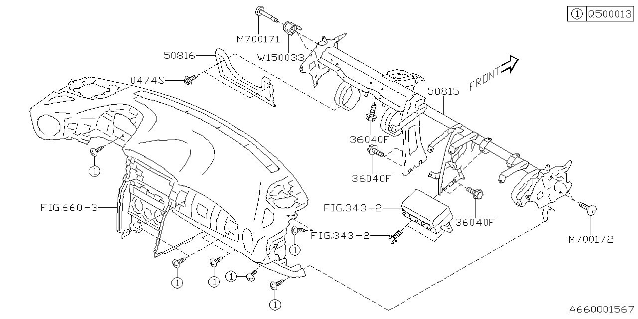 Diagram INSTRUMENT PANEL for your 2016 Subaru BRZ  HIGH 