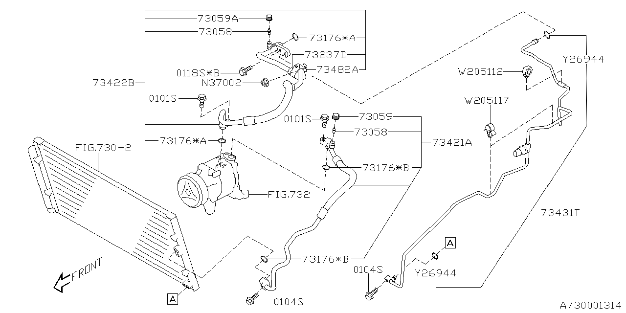 Diagram AIR CONDITIONER SYSTEM for your 2014 Subaru BRZ   