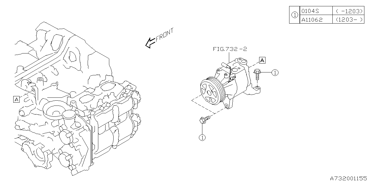 Diagram COMPRESSOR for your Subaru Crosstrek  Limited