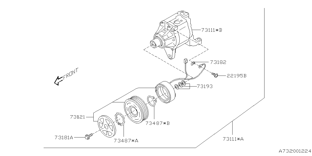 Diagram COMPRESSOR for your 2023 Subaru Forester   