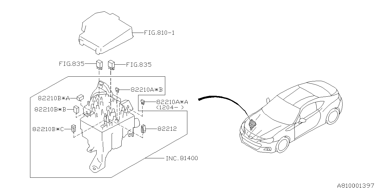 Diagram WIRING HARNESS (MAIN) for your Subaru BRZ  