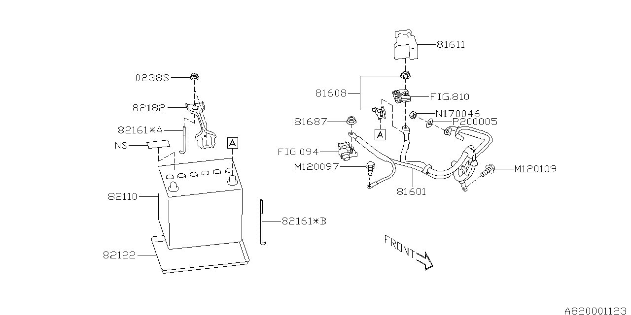 Diagram BATTERY EQUIPMENT for your 2001 Subaru WRX   