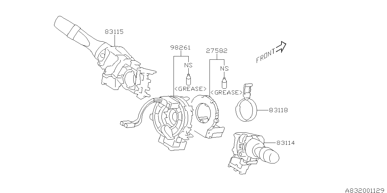 Diagram SWITCH (COMBINATION) for your 2008 Subaru STI   