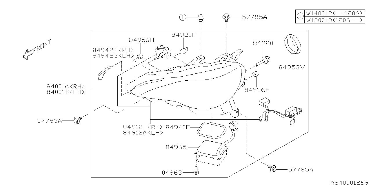 Diagram HEAD LAMP for your 2019 Subaru BRZ   