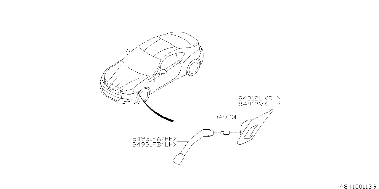 Diagram LAMP (FRONT) for your 2020 Subaru BRZ   