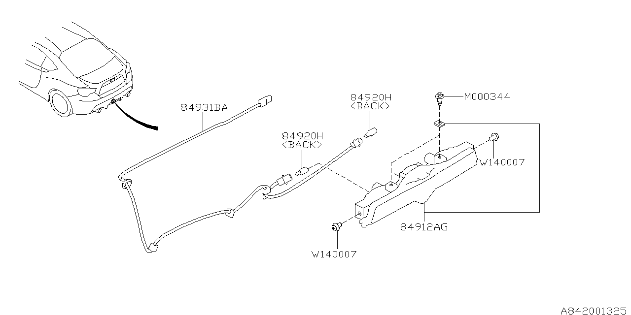 Diagram LAMP (REAR) for your Subaru