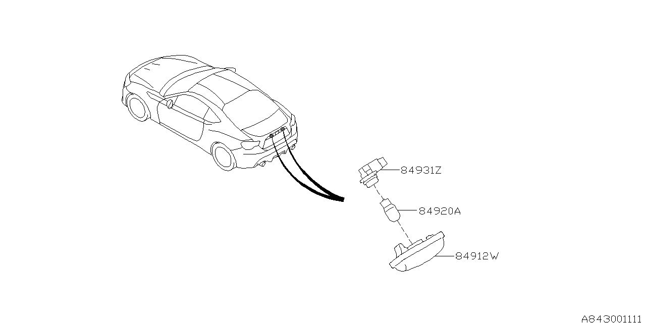 Diagram LAMP (LICENSE) for your 2022 Subaru Legacy   