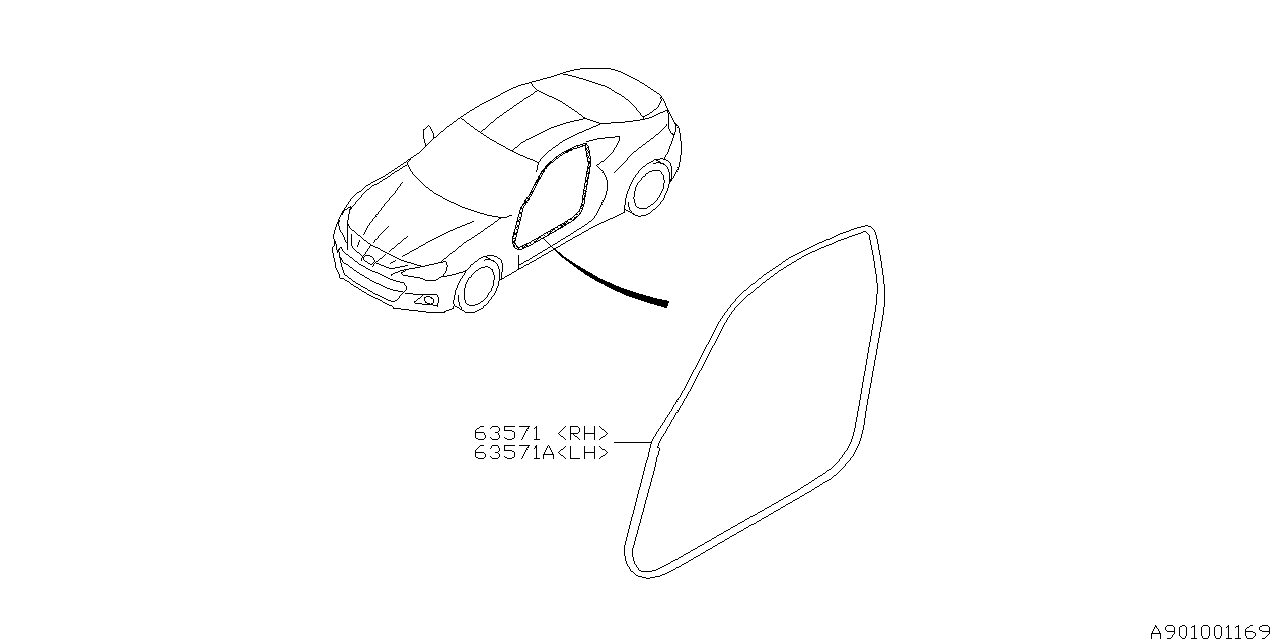 Diagram WEATHER STRIP for your 2025 Subaru Outback  R Wilderness 