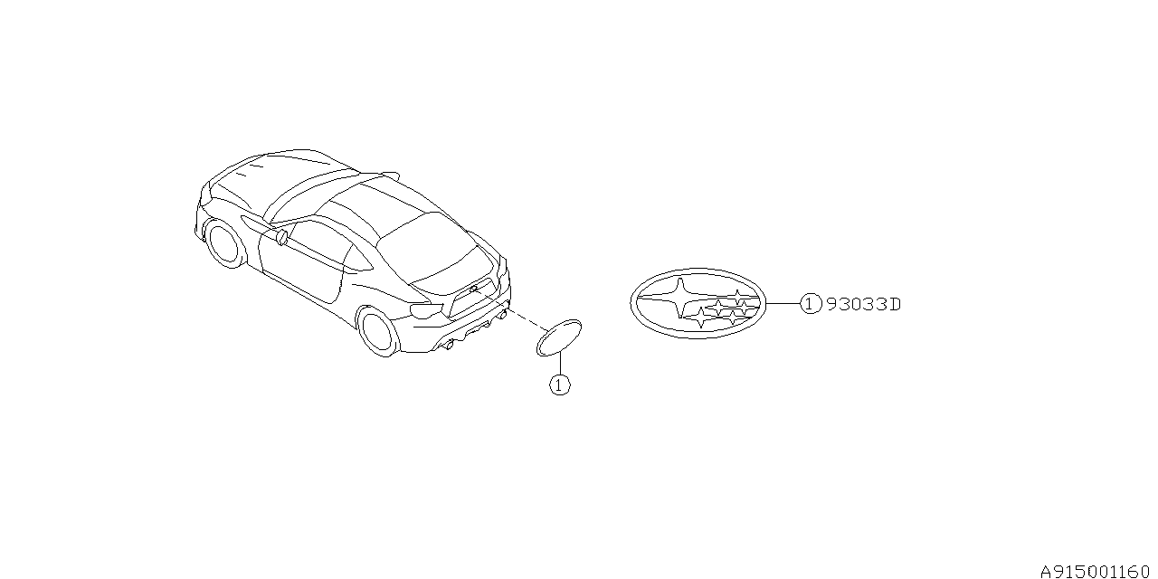 Diagram MOLDING for your 2014 Subaru BRZ  Premium 