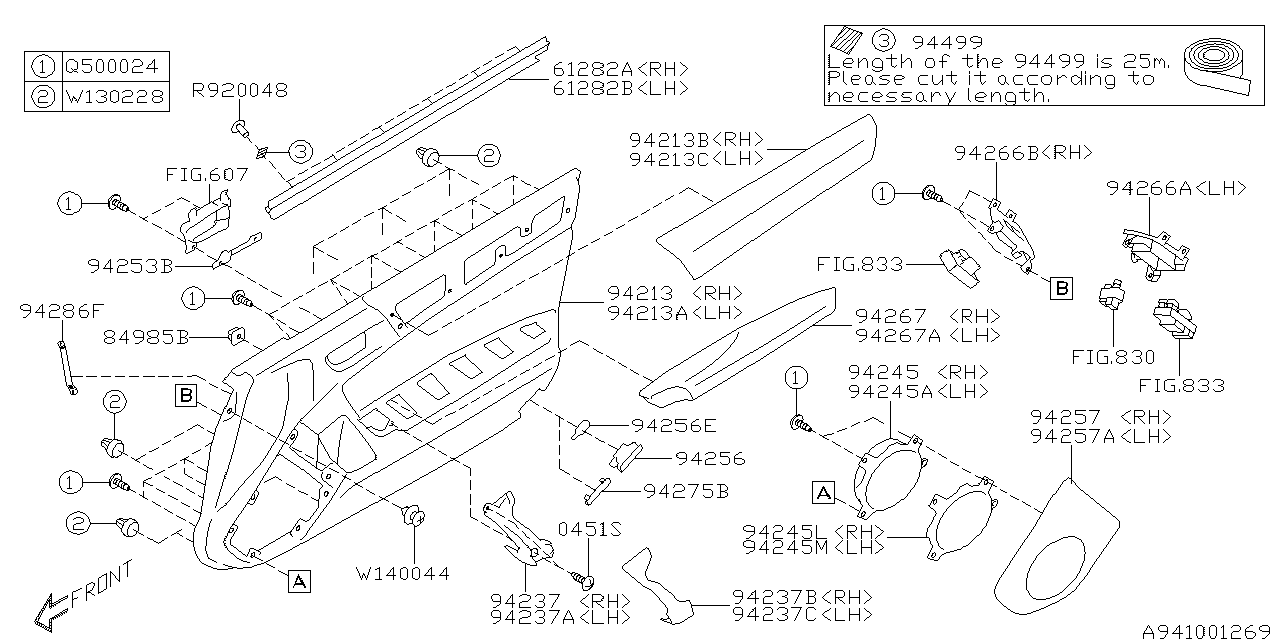 Diagram DOOR TRIM for your 2015 Subaru BRZ   