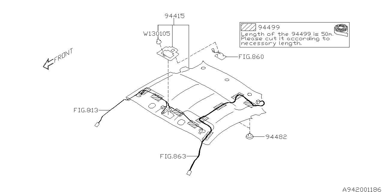 Diagram ROOF TRIM for your Subaru