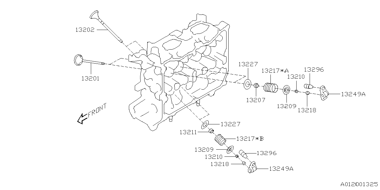 Diagram VALVE MECHANISM for your Subaru