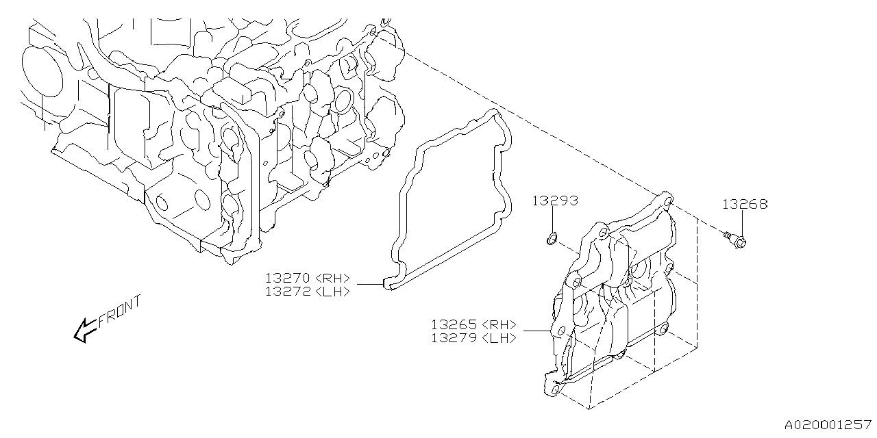 Diagram ROCKER COVER for your 2002 Subaru Impreza   