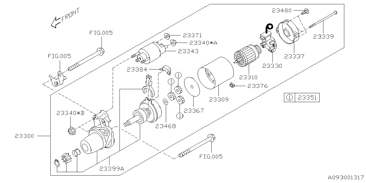 Diagram STARTER for your Subaru WRX  