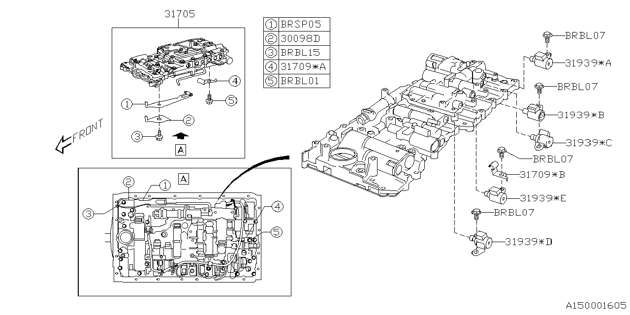 Diagram AT, TRANSMISSION ASSEMBLY for your 2011 Subaru Impreza   