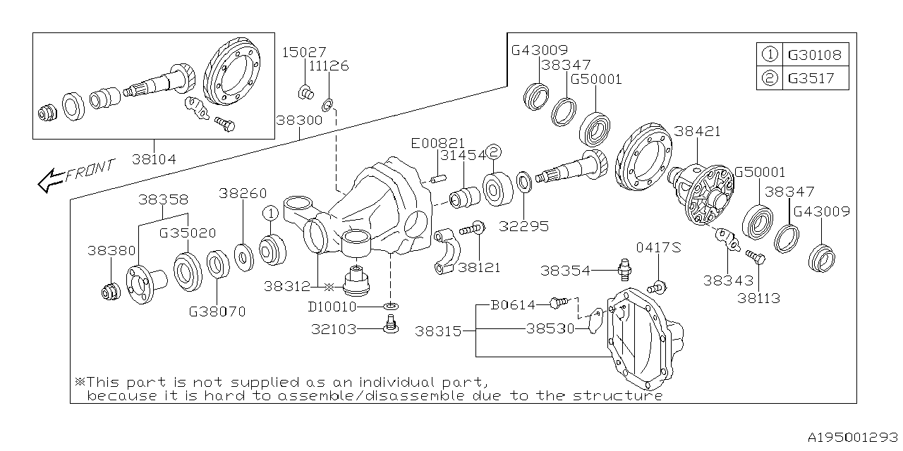 Diagram DIFFERENTIAL (INDIVIDUAL) for your 2024 Subaru Crosstrek   