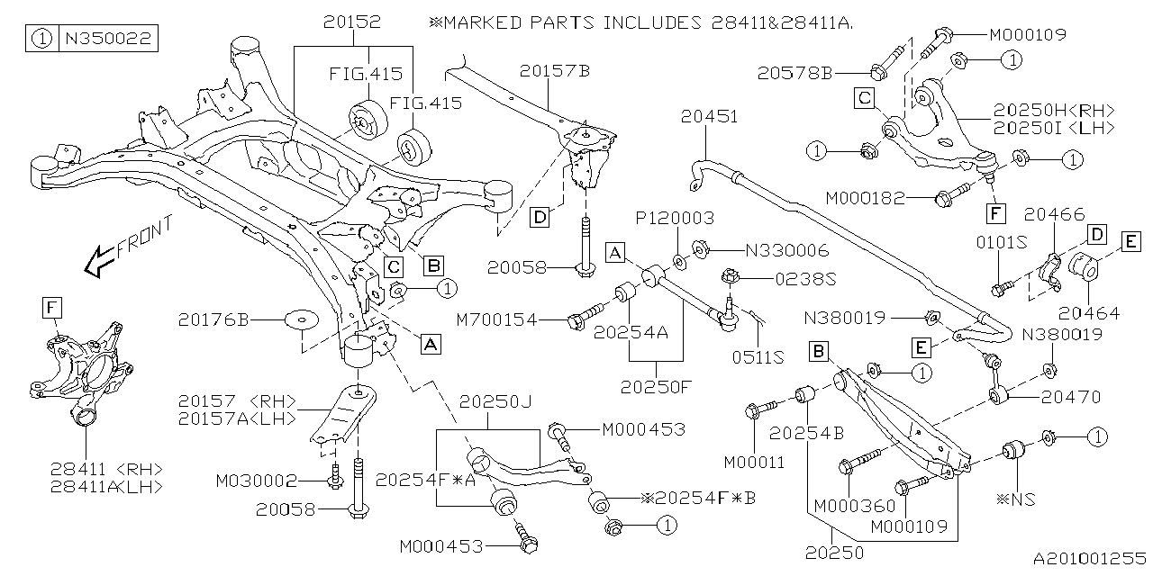 Diagram REAR SUSPENSION for your 2025 Subaru BRZ  TS w/EyeSight 