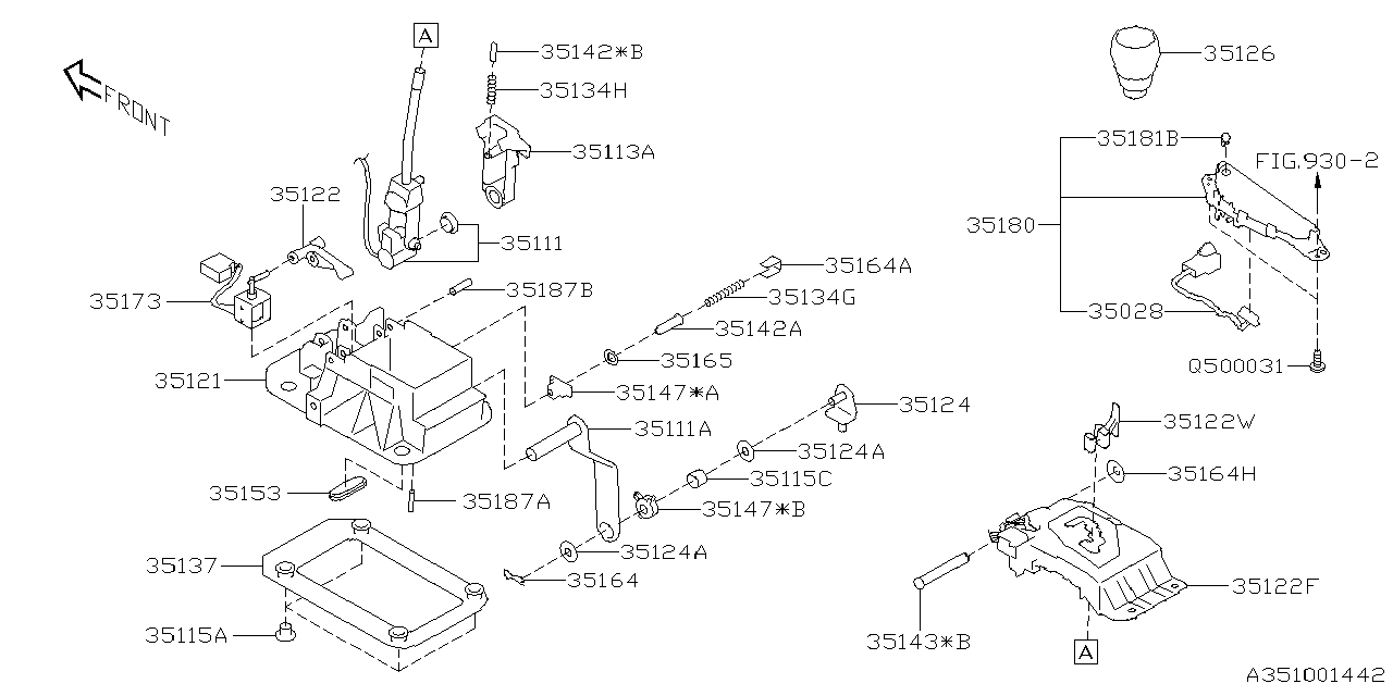 Diagram SELECTOR SYSTEM for your 2017 Subaru Legacy   