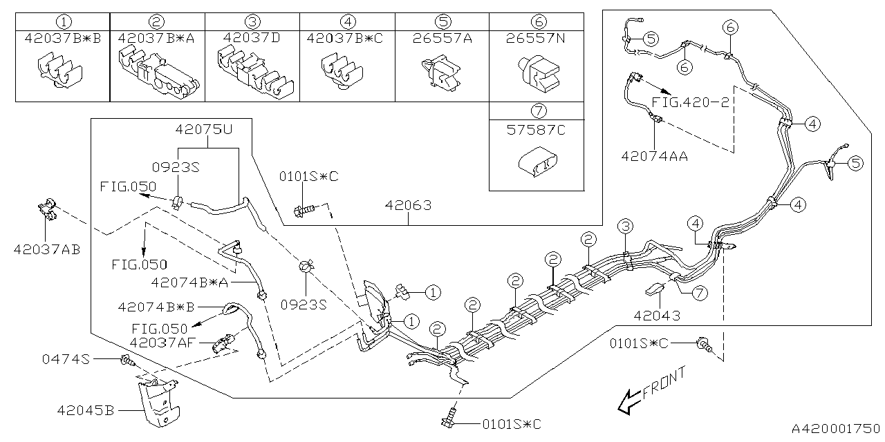 Diagram FUEL PIPING for your 1995 Subaru Impreza   