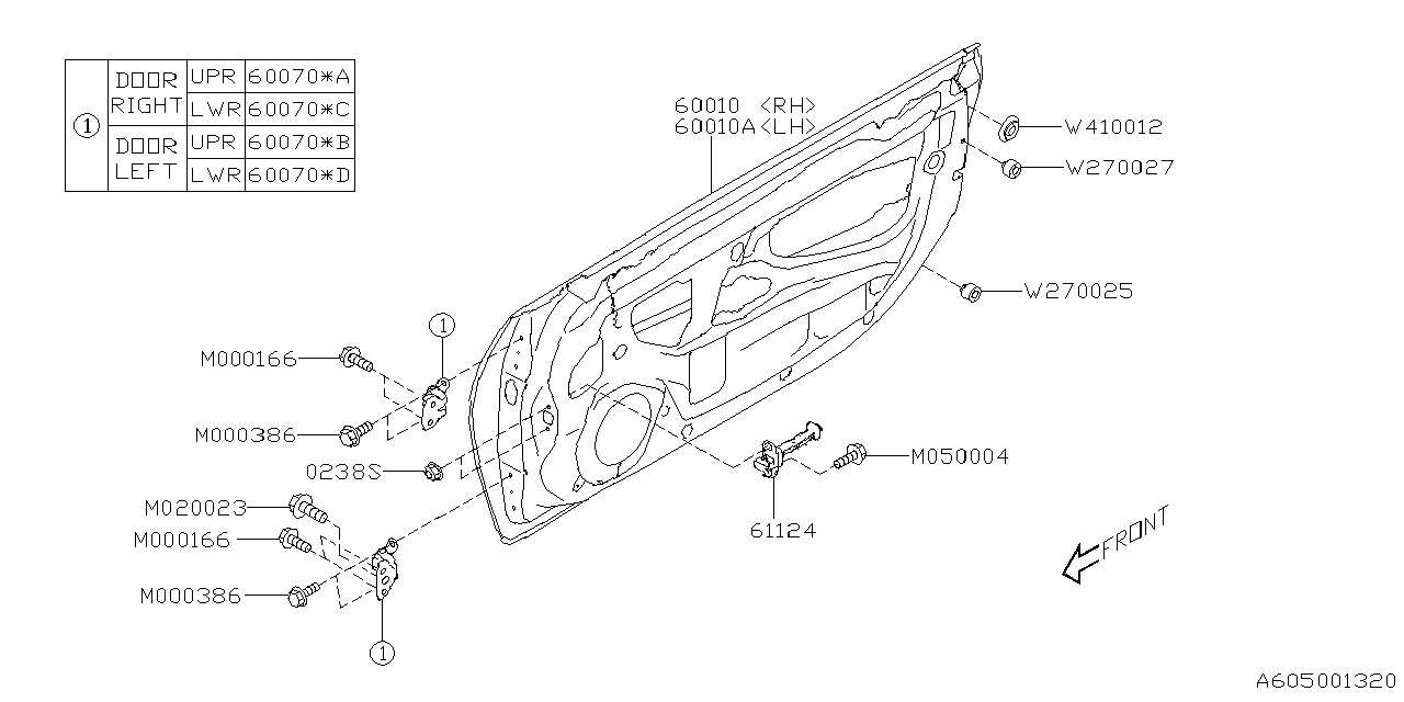 Diagram FRONT DOOR PANEL & REAR(SLIDE)DOOR PANEL for your 2012 Subaru Impreza  Sedan 