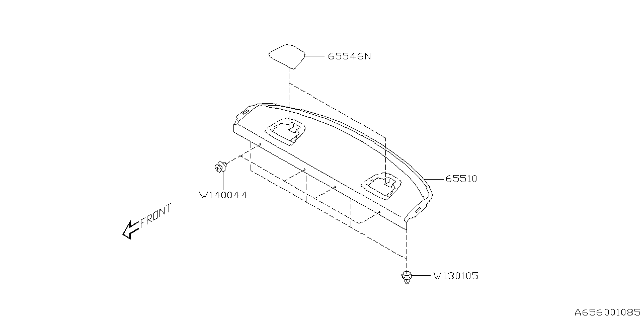 Diagram LUGGAGE SHELF REAR for your 2016 Subaru Impreza   