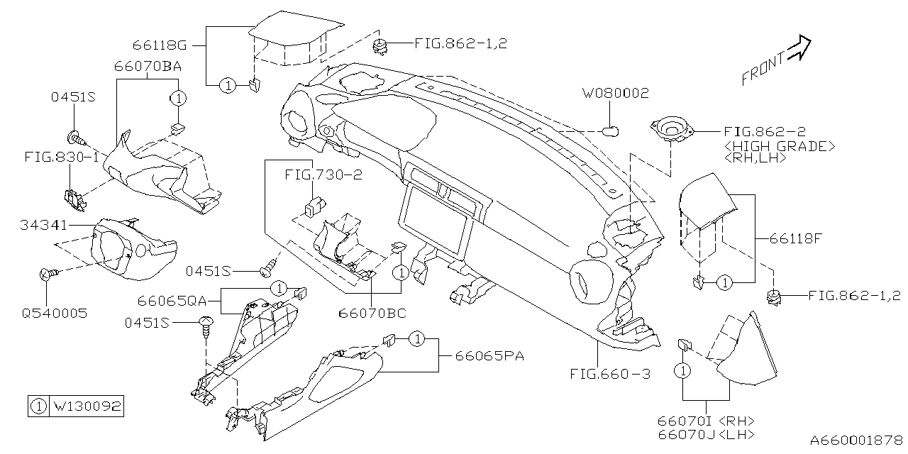 INSTRUMENT PANEL Diagram