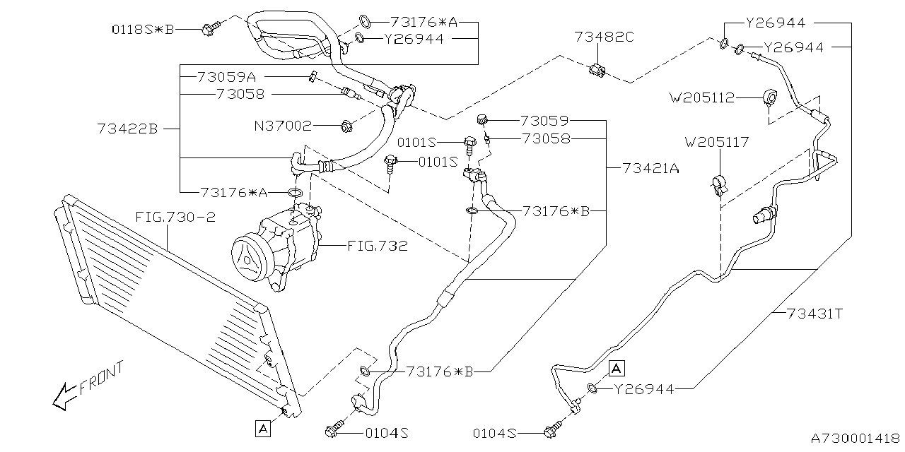 Diagram AIR CONDITIONER SYSTEM for your 2024 Subaru BRZ   