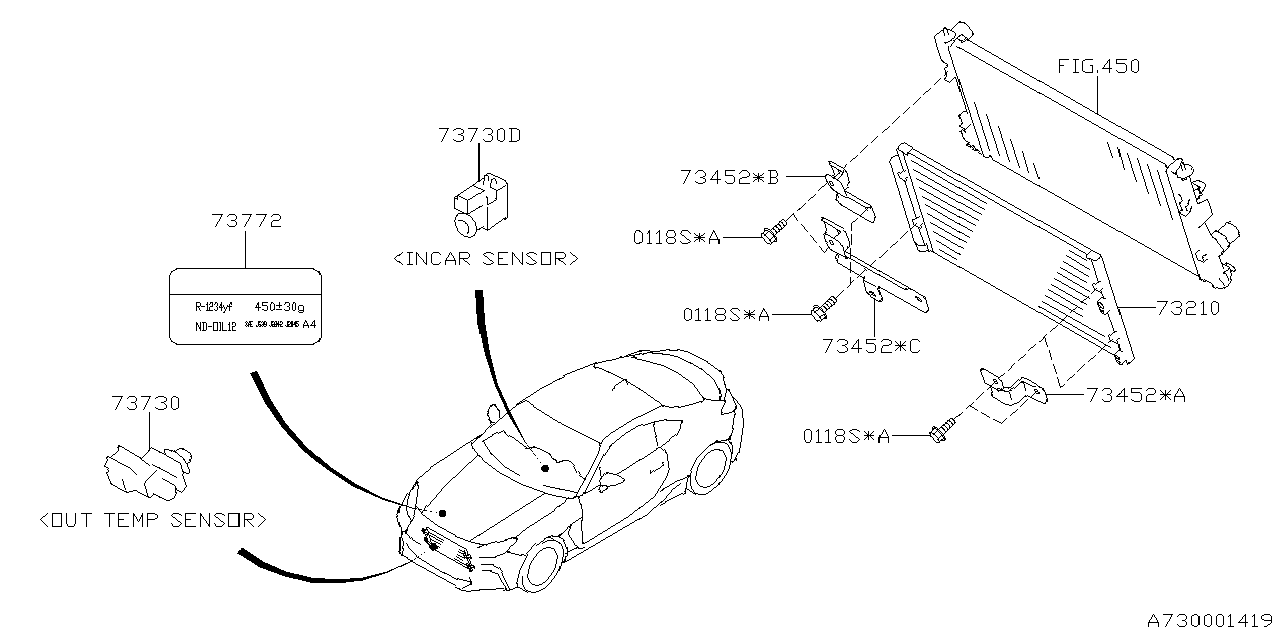 Diagram AIR CONDITIONER SYSTEM for your 2000 Subaru WRX   