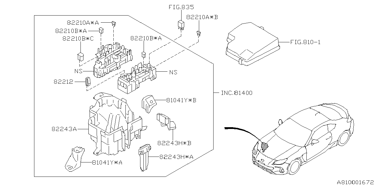 Diagram WIRING HARNESS (MAIN) for your 2017 Subaru BRZ   