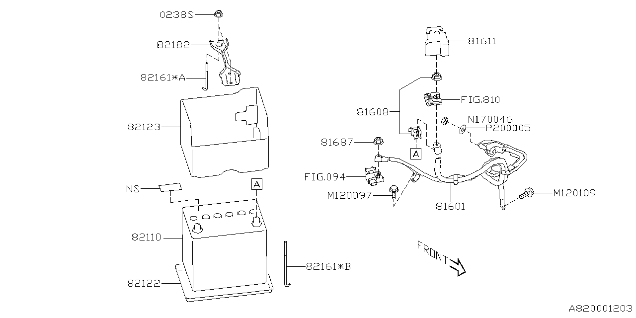 Diagram BATTERY EQUIPMENT for your Subaru