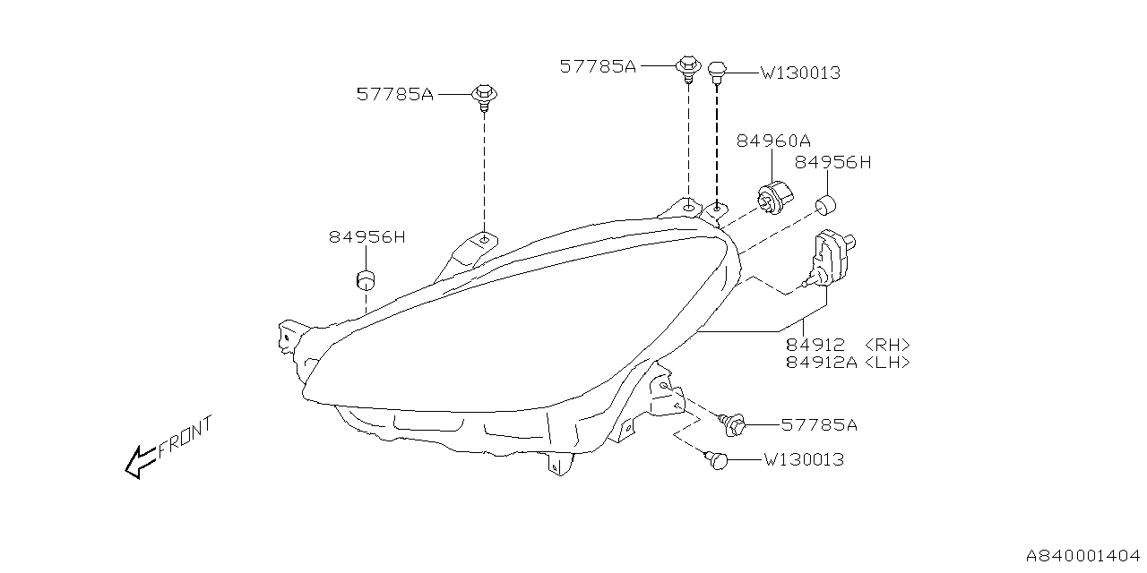 2025 Subaru Headlight. Lens And Body Head Lamp. Lens And Body Complrh 