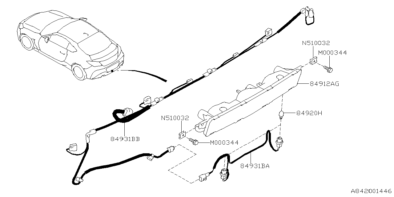 Diagram LAMP (REAR) for your 2023 Subaru BRZ   