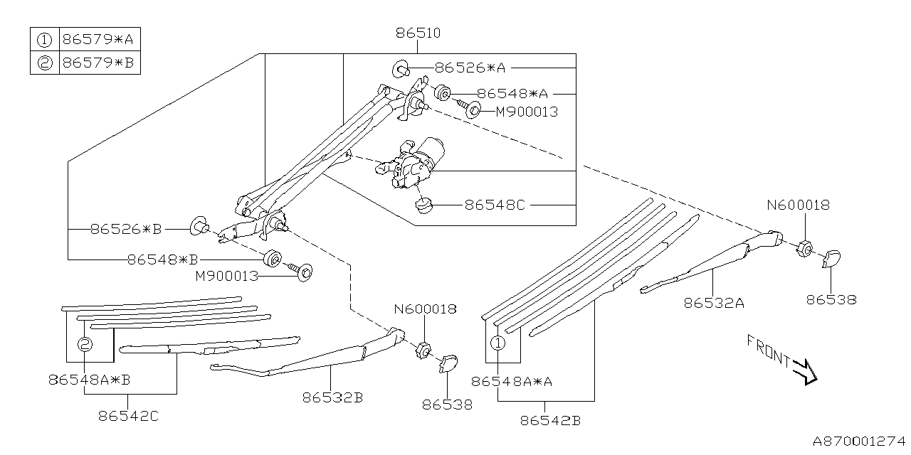 Diagram WIPER (WINDSHILDE) for your 2025 Subaru BRZ   