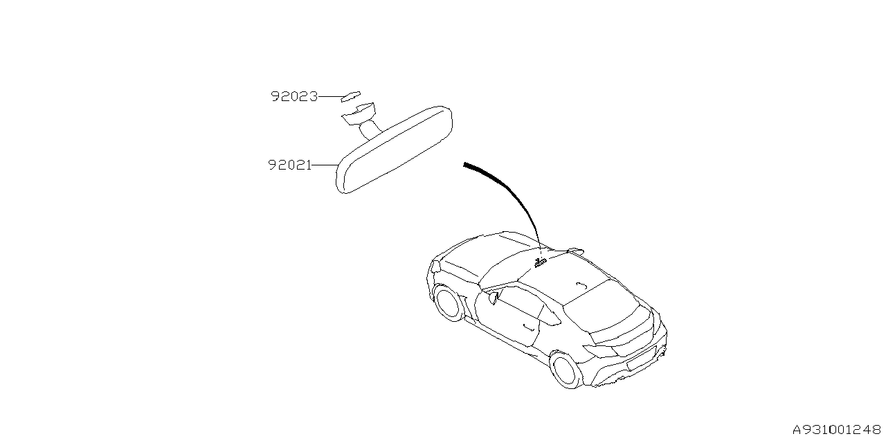 Diagram ROOM INNER PARTS for your 2012 Subaru Forester  X PLUS 