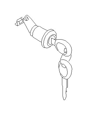 View 57420AC080 Deck Lid Lock. Trunk Lock Cylinder and Key. Key Lock Set TRANK. Full-Sized Product Image